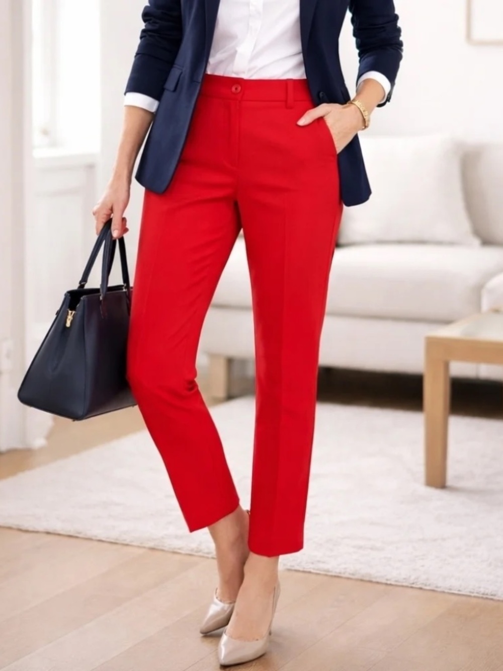 TALBOTS HAMPSHIRE STRAIGHT ANKLE PANTS